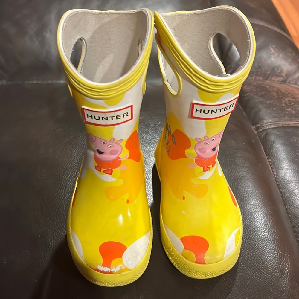 Hunter boots worn and loved (my daughter was obsessed)